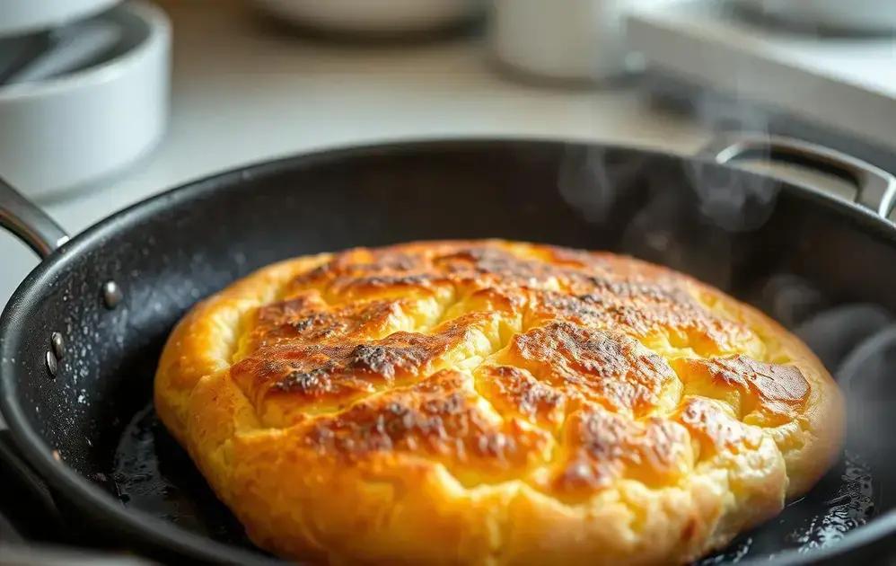 Pão de iogurte na frigideira: receita prática com apenas 3 ingredientes