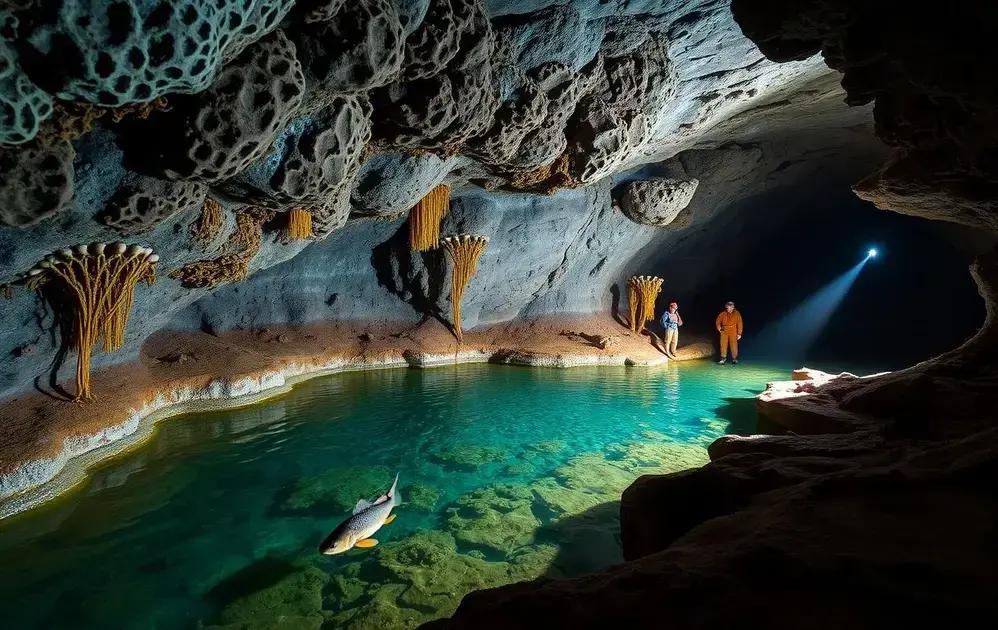 Descoberta de 7 cavernas inéditas revela bagre raro e formações minerais em SP